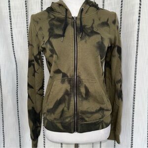 Volcom Girls Olive and Black Zip-Up Hoodie Camo/ Tie Dye